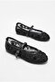 027-223 Tulle Bead Embroidered Stylish Comfortable Women's Ballet Flats with Baretli