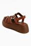 Yonna Genuine Leather Tan High-Heeled Women's Sandals - 4