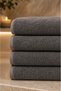 Set of 4 100% Cotton Gray Sports Towels |   50X90 Fitness, Spa, Gym, Tennis, Boxing Towel |   Sweat Absorbent, Soft Texture - 4