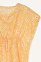 Round Neck Gathered Waist Patterned Poncho for Girls I3216A826Sm - 2
