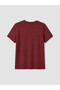 Burgundy Bowknot Sequined Soft Touch Women's T-Shirt - 2