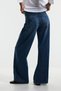 Taş detaylı geniş paça jean - 4