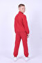 Boy's Stand Collar Zippered Waist Tie Elastic Cuffed Tracksuit Set - 4