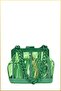Mist Women's Green Transparent Surface Look Scholarship Thick Chain Bag - Green - 5