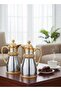 طقم قوارير للشاي/القهوة من قطعتين سعة 0.8 لتر و 0.85 لتر ذهبي/فضي
