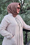 Women's Clothing Plus Size Ring Embossed Printed Jacquard Hooded Bag Cap with Pockets - 2