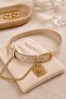 Classic Buckle Belt with Charm Detail - 3