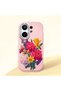 Vivo X200 Fe Compatible Case Camera Protector Pink Silicone Couple Phone Case with Floral Pattern