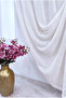 Ecru Mesh Knitted Tulle Curtain I Heavy Weight I 1/3 Dense Pleating I Wrinkle-Free I No Ironing Needed I Suitable for Every Room - 2