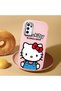 Oppo A55 4g Compatible Case with Camera Protection Pink Silicone Couple Phone Case with Kitty Pattern - 2