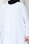 Women's Buttoned Summer White Hijab Shirt Dress - 3