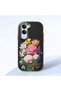 Vivo Y19S Gt 5g Compatible Case Camera Protector Black Silicone Couple Phone Case Floral Pattern