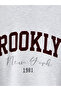 Xside Gray Brooklyn Printed Oversize Women's Sweatshirt - 6