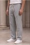 Men's Gray Muslin Look Baggy Trousers Loose Fit Comfortable Casual Trousers - 2