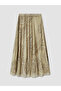 Nevavm Patterned Chiffon Flared Skirt with Elastic Waist - 2