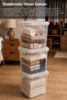 15Lt Deep Elora Storage Box - Lockable Lid Multi-Purpose Organizer Box Beige - 2