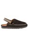 Suede Women's Sabo Slippers 215571 Brown