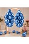 Can Ornament 10 Pieces Metallic Balloons-Blue