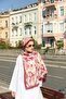 Petra Mosaic Pattern Shawl - Burgundy - 4
