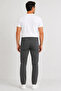 Sabri Special Sevilya Pattern Men's Five-Pocket Stretch Linen Textured Trousers Sm23Ww15002-Smoked - 3