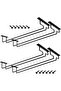 4 Pack 15.6" Wine Glass Rack Under Cabinet Stemware Rack(Wine gl are not included),Kitchen Hanging G - 6