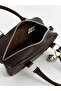 Leather Look Women's Shoulder Bag with Accessories - 5