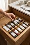Set of 12 Glass Spice Jars with Bamboo Lids (12 Labels as Gifts)