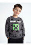 Peak New Season Anthracite Printed Boys' Sweatshirt - 2