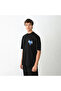 Unisex Crew Neck Printed Oversize T-Shirt - Black