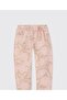 Girl's Patterned Lace-Up Waist Tied Pants 5-12 Years Old Pink