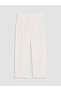 Ozmarka New Season White Relax Fit Dobby Men's Pleated Trousers