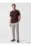Vizyon New Season Brown Polo Collar Men's Pique T-Shirt - 2