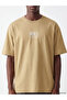 Beige Crew Neck Nyc Printed Men's T-Shirt - 3