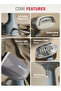 Portable Garment Steamer Clothes Steam Iron Fast Heating Foldable Vertical Steamer 180ml Tank - 5