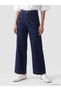 Indigo High Waist Wideleg Women's Jean Trousers - 2