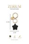 Trendy Bag Charm and Ornament Keychain with Crystal Stones and Star Figure Premium - 3