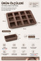 Set of 2 12-Piece Silicone Baton Cake Mold 25X25X3 cm |   Platinum Silicone Mini Baton Cake, Brownie, Chocolate, Cheesecake, Granola Bar, Ice and Dessert Mold |   Bpa Free - 7