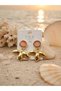 Gold Leaf Petal Earrings Design Model Elegant and Stylish Women's Earrings