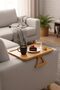 Rectangular Sofa Side Table Foldable Wood Look Serving Tray - 6