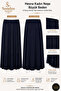 Hesna Women's Neşe Large Size 8-Piece Sandy Skirt, Stone Detailed, Unlined, Elastic Waist, Comfortable Cut, Summer Wear - 5