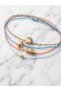 Set of 4 Sea Figured String Bracelets with Turtle, Fish, Mussel, Dorica Detailed Slide Lock