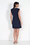 Women's Ribbed Detailed Self-Tie Short Crepe Dress - 4