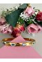 Colorful Evil Eye Bead Themed-Steel-Oval Handcuff Bracelet - 2