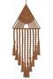 Woven Wall Hanging, Macrame Triangle Tassel Wall Decor 29x45x72 cm, Boho Style Hanging for Ho