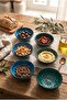 6 Piece Tile Bowl Set 8 cm Colorful Snack Bowl Sauce Bowl Breakfast Turkish Delight Bowl - 2