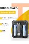 Rechargeable belt fan, 8000 mAh high capacity, portable and silent fan, suitable for construction sites, camping and outdoor activities. - 2