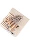 12pc Professional Beige Makeup Brush Set with Portable Travel Cosmetics Case - 2
