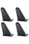 Aluminum alloy angled furniture legs, sofa leg replacement parts, 92 mm high (black, 4-piece pack)