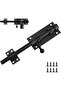 2pc Black 200mm Stainless Steel Exterior Gate Locks & Interior Door Fasteners