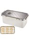 Suitable for Freezer Dumpling Box Storage Stainless Steel Fridge Organizer Fruit Sealed Container